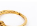 14k Yellow Gold Marquise And Round Diamond Three Stone Ring, App. 0.84 TCW, Size 6