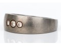 Titanium And 18k Yellow Gold Striking Diamond Set Band Ring, App. 0.14 TCW, Size 10, See Note