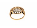 10k Yellow Gold Vintage Quartz Cluster Ring, Size 3.5+