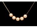 14k Yellow Gold Classic Retro Gold Ball Style Necklace