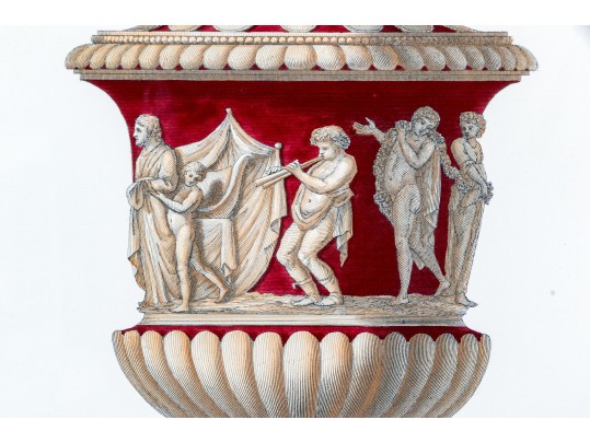 Set Of Four Decorative Collection Of Prints, Depicting Lavish Urns