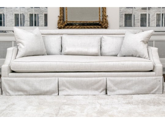 Handsome Upholstered Down-Wrapped Sofa ($5,000)