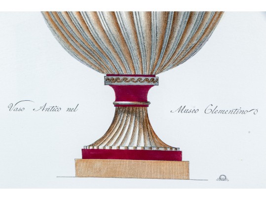 Set Of Four Decorative Collection Of Prints, Depicting Lavish Urns