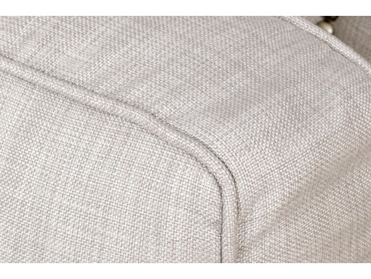 Pair Of Custom Upholstered Slipper Chairs With Accent Bolster Pillows ($6,000)