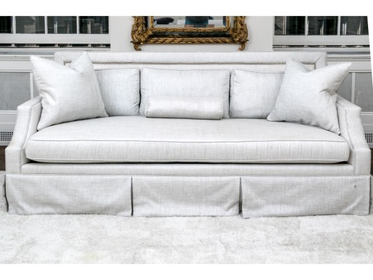 Handsome Upholstered Down-Wrapped Sofa ($5,000)