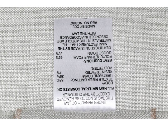 Handsome Upholstered Down-Wrapped Sofa ($5,000)