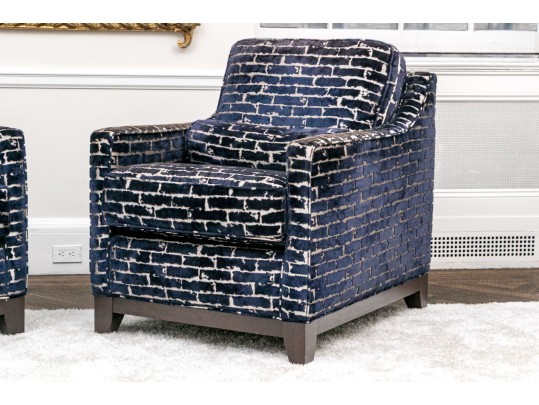 Stylish Pair Of CCL Custom Upholstered Club Chairs ($7,000)