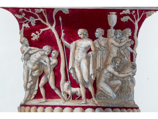 Set Of Four Decorative Collection Of Prints, Depicting Lavish Urns