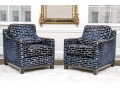 Stylish Pair Of CCL Custom Upholstered Club Chairs ($7,000)