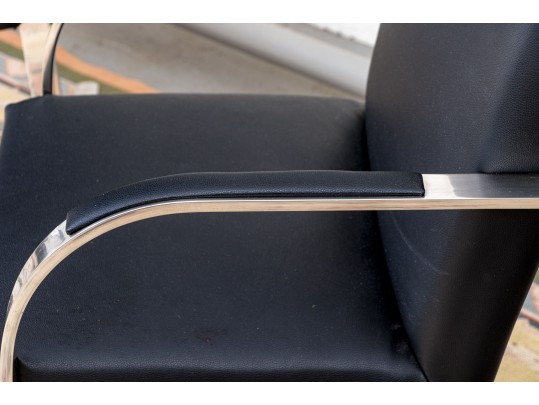 Pair Of Quality Cantilever Armchairs In The Manner Of Mies Van Der Rohe 