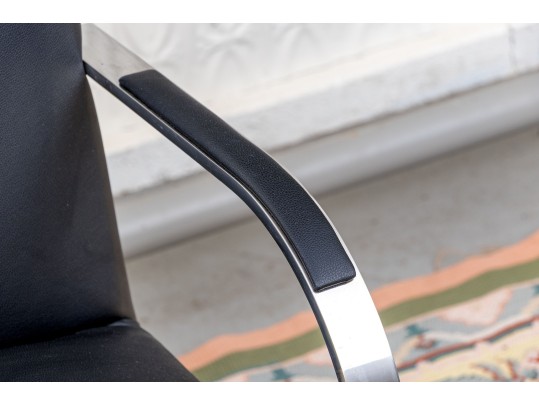 Pair Of Quality Cantilever Armchairs In The Manner Of Mies Van Der Rohe 