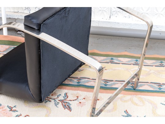 Pair Of Quality Cantilever Armchairs In The Manner Of Mies Van Der Rohe 