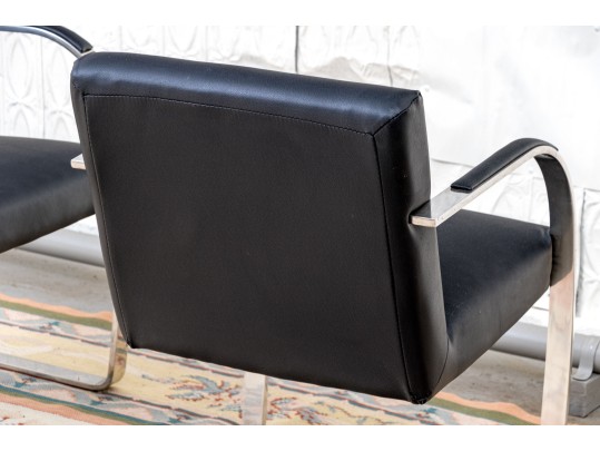 Pair Of Quality Cantilever Armchairs In The Manner Of Mies Van Der Rohe 