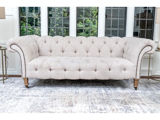 Upholstered Chesterfield Style Sofa