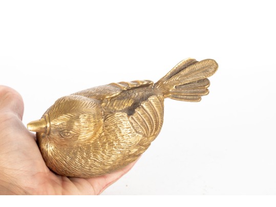 Brass Bird Figurine Paperweight