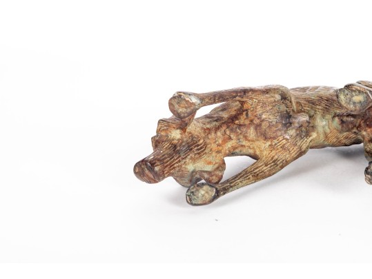 Vintage Bronze Retriever Figurine