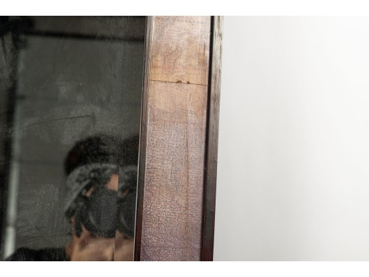 Vertical Wall Mirror With Map Frame