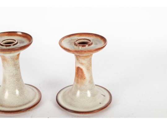 J.B. Cole (American [NC] B. 1869) Cobalt Candlestick Holders