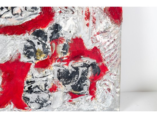 Dan Lynch (American [SC], 1930-2019) Mixed Media On Canvas, Abstract In Red