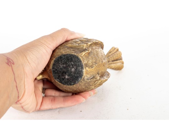 Brass Bird Figurine Paperweight