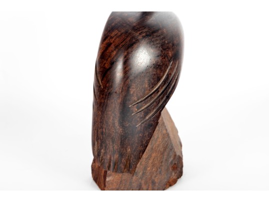 Wood Carved Pelican Sculpture 