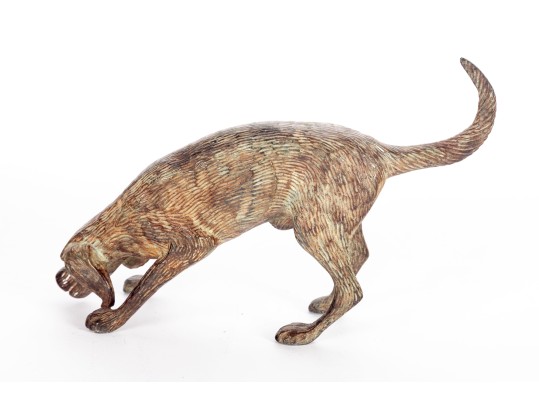 Vintage Bronze Retriever Figurine