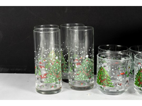 Kopin “Christmas Pleasure” Glassware Set With Wine Glasses