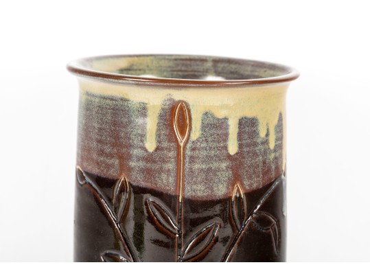 H. Franklin (NC) Studio Redware Pottery Vase