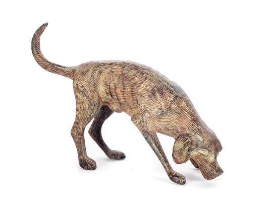 Vintage Bronze Retriever Figurine