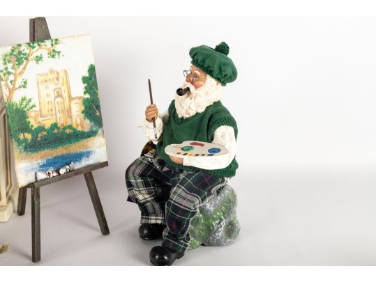Possible Dreams Clothtique Santa Figurines — “Traditional Santa” & “Santa The Artist”