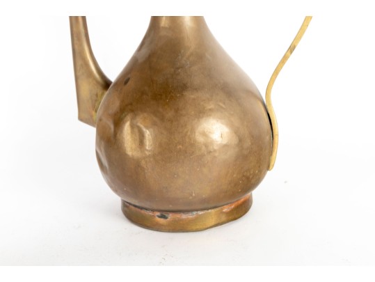 Pair Of Brass Middle Eastern Ewers