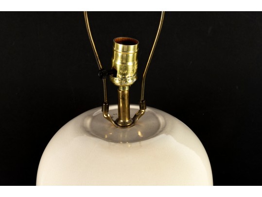 Urn Form Crackle Glaze Table Lamp On Ming Base