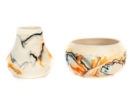 Nemadji Pottery — Bowl And Vase
