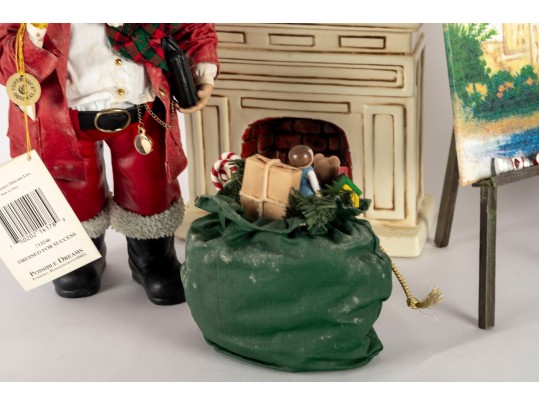 Possible Dreams Clothtique Santa Figurines — “Traditional Santa” & “Santa The Artist”