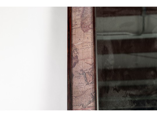 Vertical Wall Mirror With Map Frame