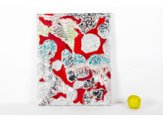 Dan Lynch (American [SC], 1930-2019) Mixed Media On Canvas, Abstract In Red