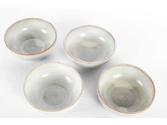 J.B. Cole (American [NC] B. 1869) White Glazed Bowls