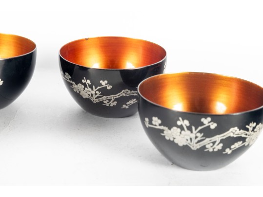 Set Of Four Japanese Lacquerware Bowls