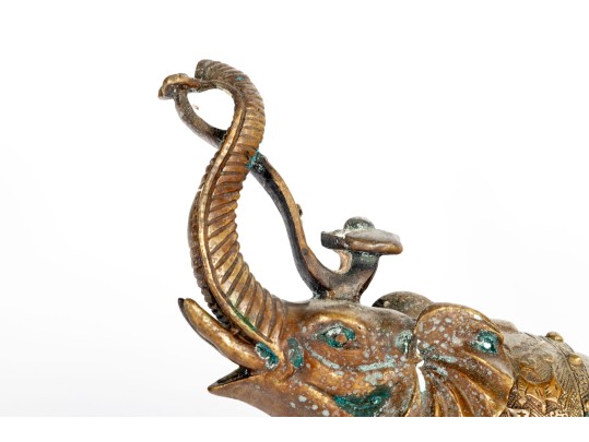 Indian Weighted/Engraved Brass Elephant