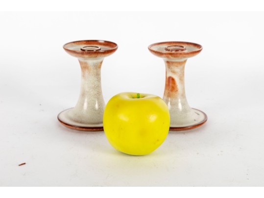 J.B. Cole (American [NC] B. 1869) Cobalt Candlestick Holders