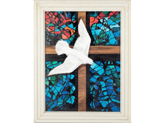 Dan Lynch (American [SC], 1930-2019) Mixed Media On Board, Peace Dove