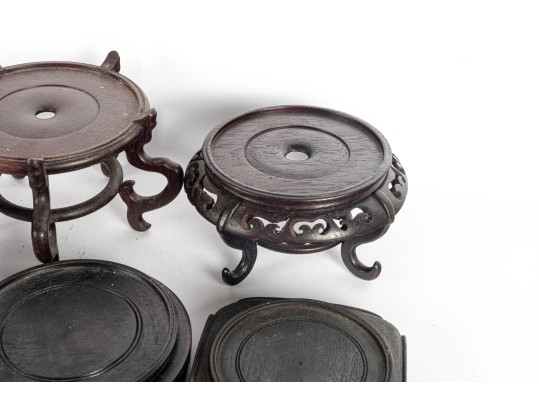 Collection Of Asian Wood Plant Stands (Varying Sizes)