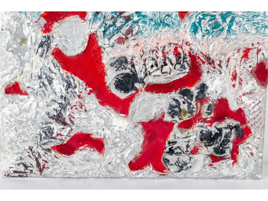 Dan Lynch (American [SC], 1930-2019) Mixed Media On Canvas, Abstract In Red