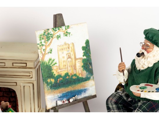 Possible Dreams Clothtique Santa Figurines — “Traditional Santa” & “Santa The Artist”