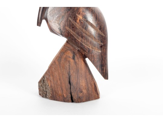 Wood Carved Pelican Sculpture 