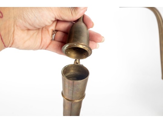 Pair Of Brass Middle Eastern Ewers