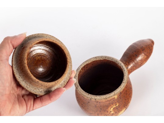 Pair Of Studio Pottery Stoneware Soup Bowls