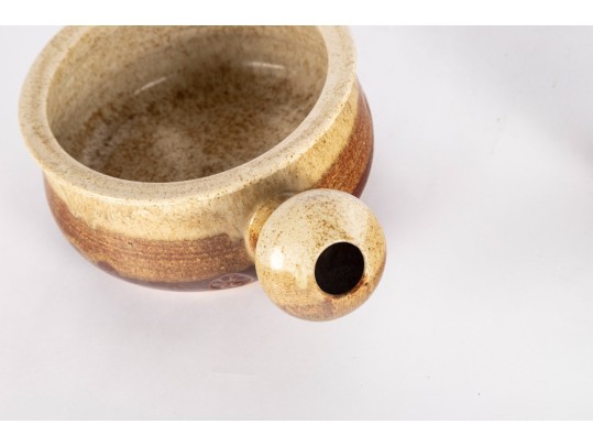 Pair Of Studio Pottery Stoneware Soup Bowls