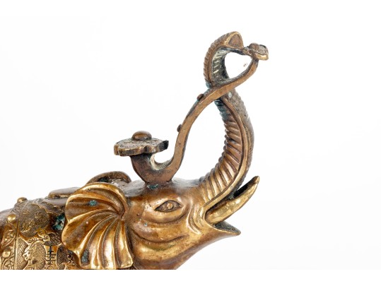 Indian Weighted/Engraved Brass Elephant
