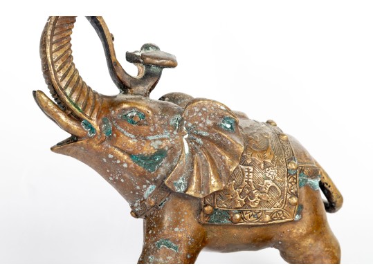 Indian Weighted/Engraved Brass Elephant